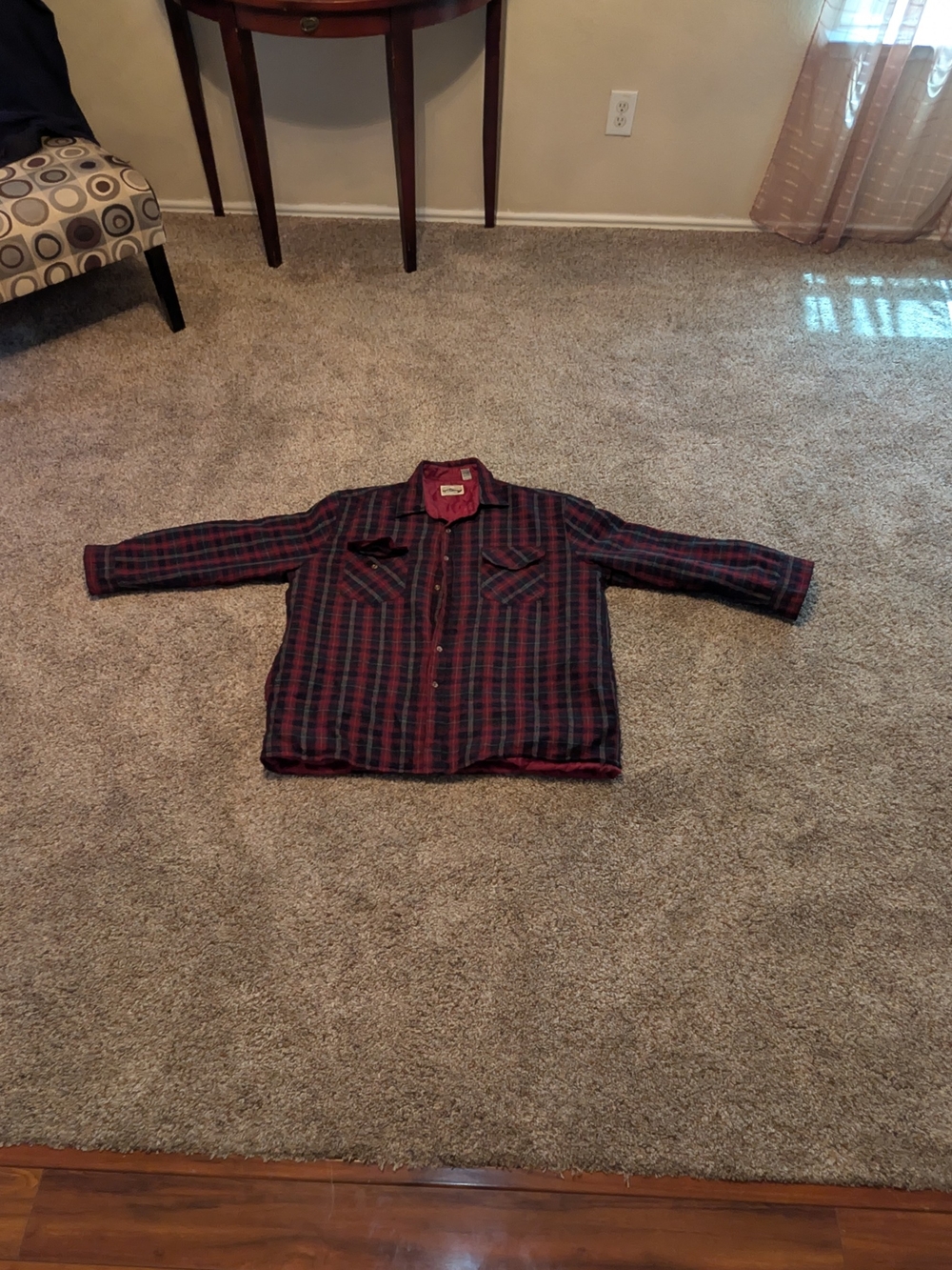 Mens Vintage St. Christopher's Wool Blend Quilted Lined Plaid Shacket Jacket 2X